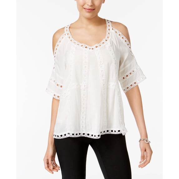 Fever Cold Shoulder Top Off White XL