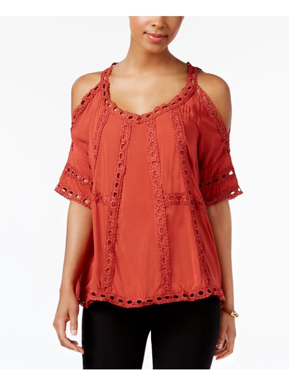 Fever Cold Shoulder Top Tandori Rust XL