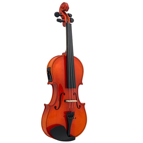 Fever Collection Full Size 4/4 Acoustic Electric Violin with Case, Bow