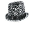 thumbnail image 1 of Fever Deluxe Felt & Sequin Top Hat Silver Adult, 1 of 2