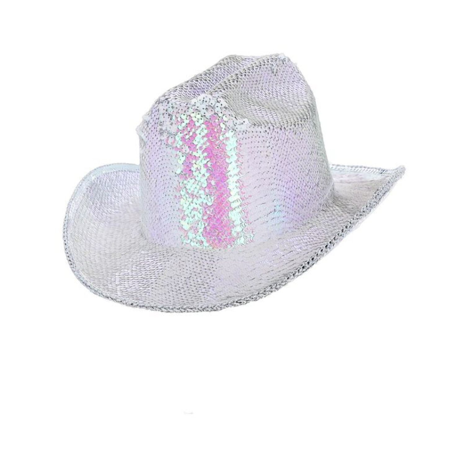 Fever Deluxe Sequin Cowboy Hat Rainbow Adult Fever Deluxe Sequin Cowboy Hat Rainbow Adult