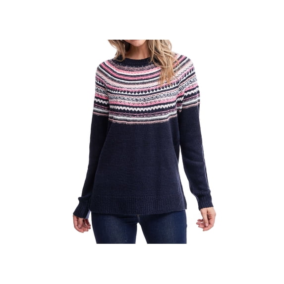 Fever Fair Isle Sweater Nvy As Smp M - Walmart.com