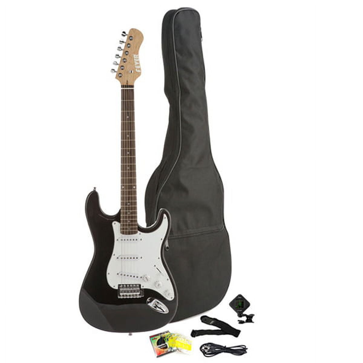 FEVER COLLECTION Fever Full Size Electric Guitar with Gig Bag, Clip on Tuner, Cable, Strap and Strings Color Blue, A600-BL