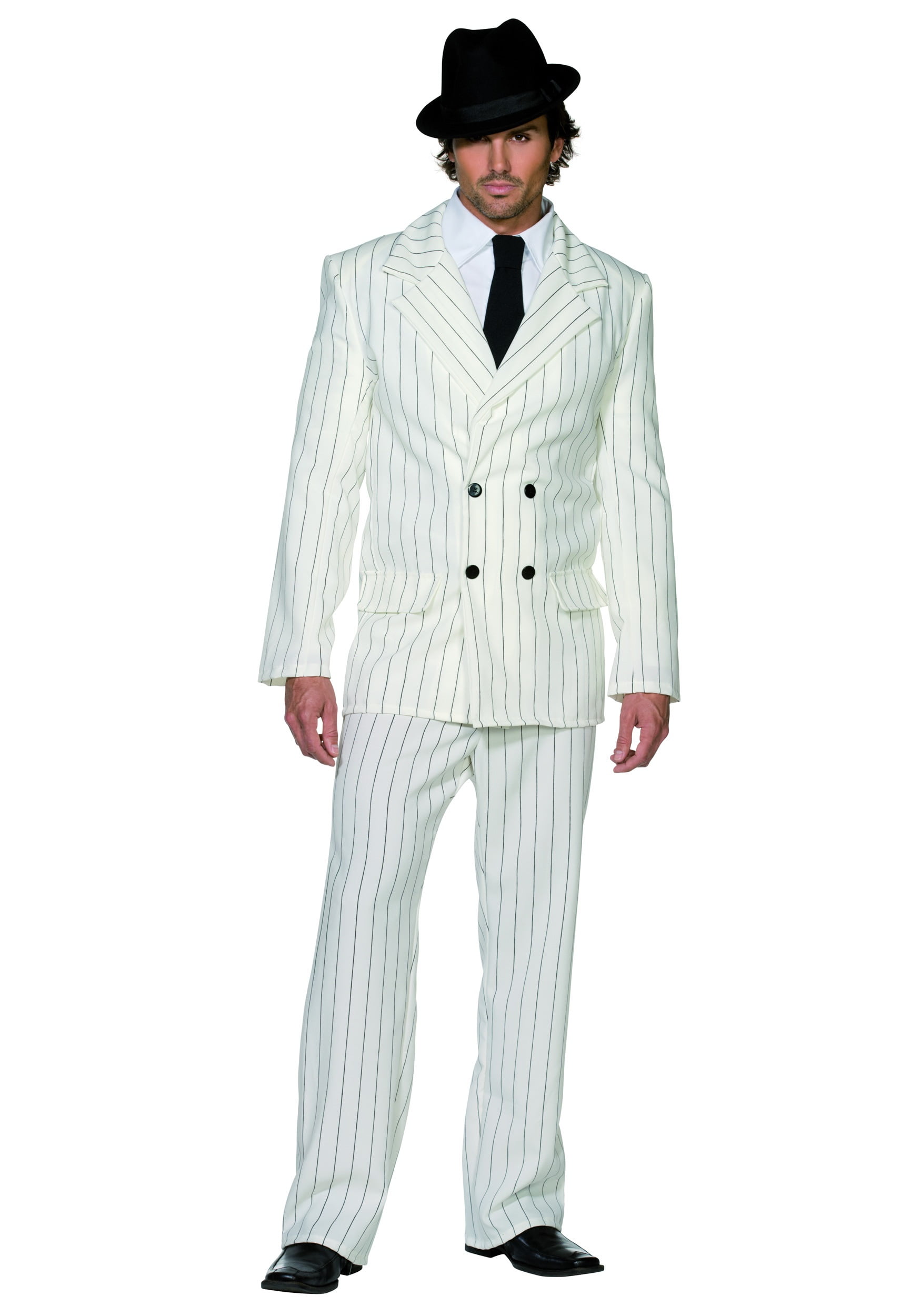 Fever Gangster Costume Adult White Fever Gangster Costume Adult White