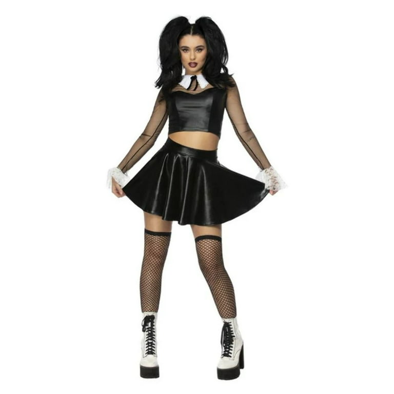 Fever Gothic School Girl Adult Black White Fever Gothic School Girl Adult Black White