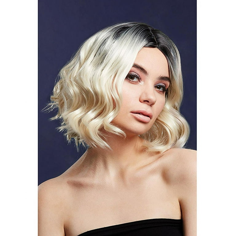 Blonde curly bob sale wig