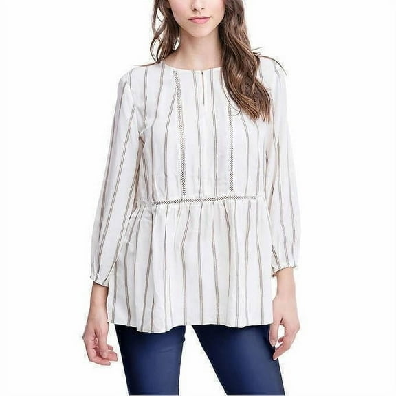 Fever Ladies 3/4 Sleeve Blouse Ivory, XX-Large New with box/tags