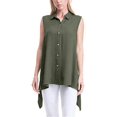 thumbnail image 1 of Fever Ladies' Sleeveless Blouse (Olive, X-Large), 1 of 3
