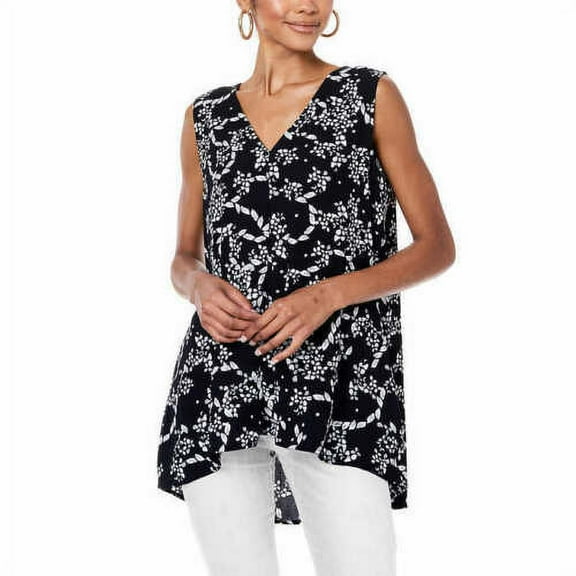 Fever Ladies Sleeveless Tunic Size: M, Color: Black Mystic