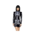 thumbnail image 1 of Fever Miss Whiplash Skeleton Costume Adult Black, 1 of 3