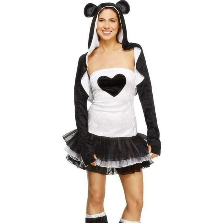 Fever Panda Costume Tutu Dress Adult White Black Fever Panda Costume Tutu Dress Adult White Black