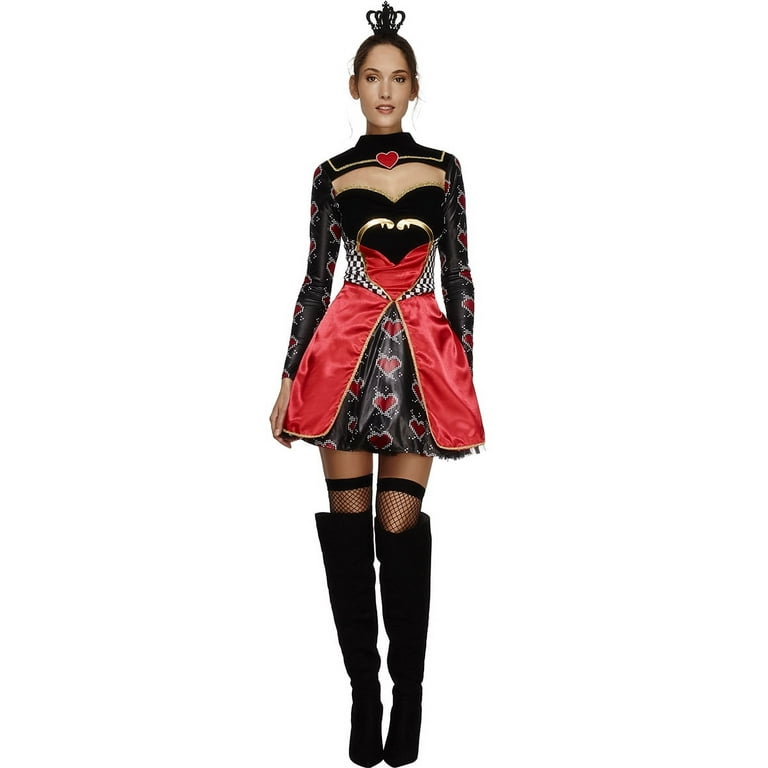 Fever Queen Of Hearts Costume Adult Black Red Fever Queen Of Hearts Costume Adult Black Red