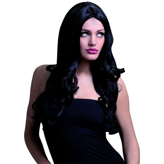Fever Rhianne Wig Adult Black Ladies Wigs One Size Female Fancy Dress Party Book Week Halloween