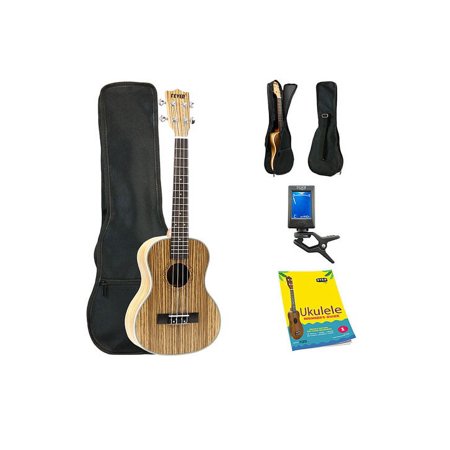 Fever Tenor Ukulele 26 inch with Bag, Tuner and Beginner's Guide, Zebra
