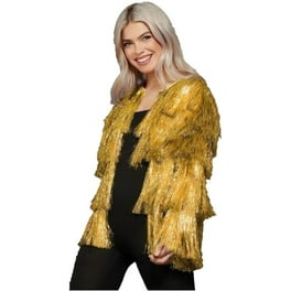 Fever Tinsel Festival Jacket Adult Silver Fever Tinsel Festival Jacket Adult Silver
