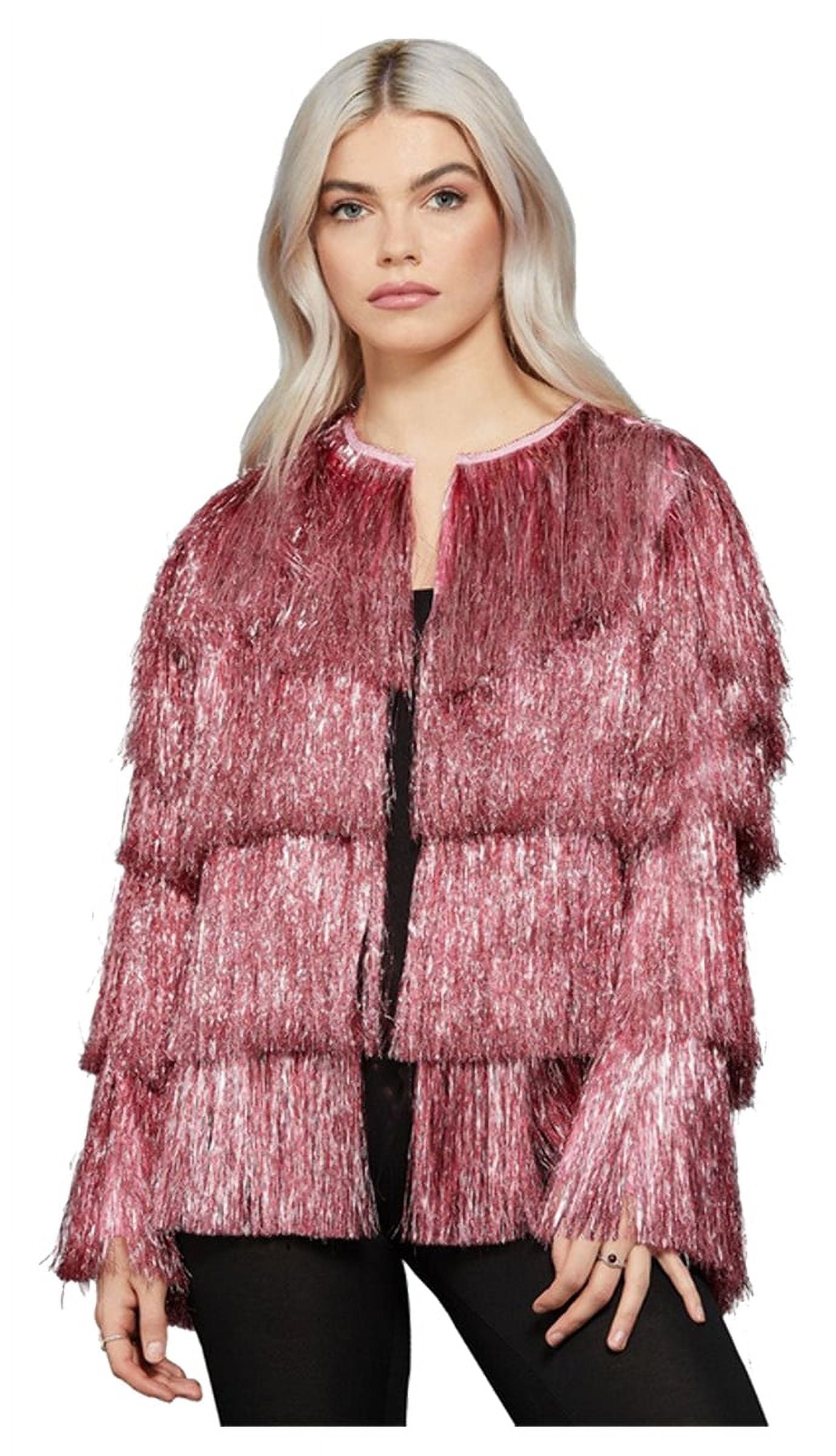Fever Tinsel Festival Jacket, Pink