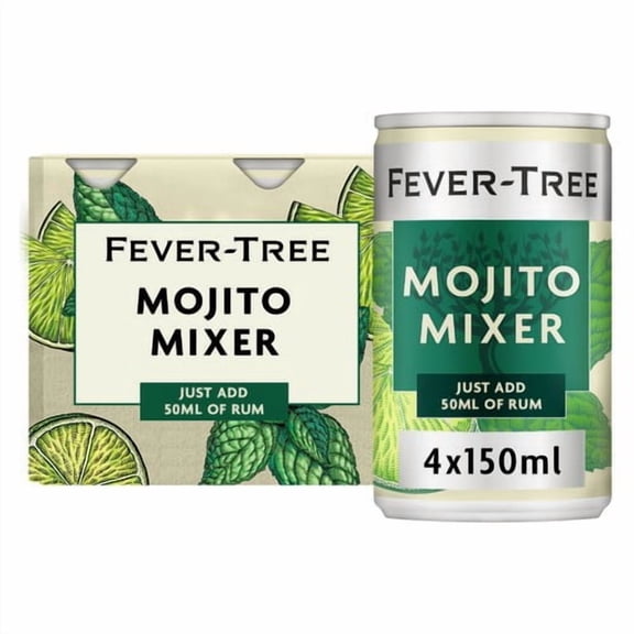 Fever-Tree Classic Mojito Cocktail Mixer 4 x 150ml, British Import (Pack of 2)