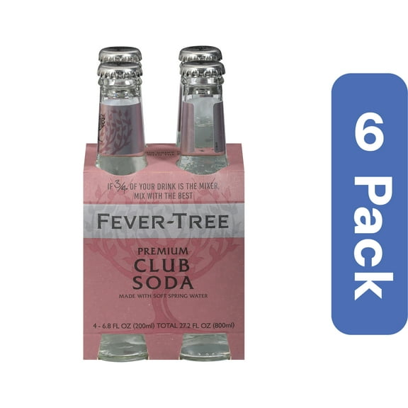 Fever-Tree Club Soda 4-Pack 27.2 fl oz (Pack of 6)
