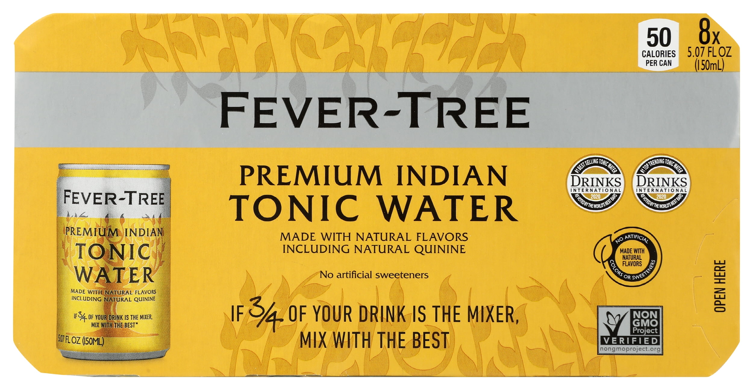 Fever-Tree Fever-Tree Indian Tonic 3X8X150Ml 40.56 Fluid Ounce Pack Of ...
