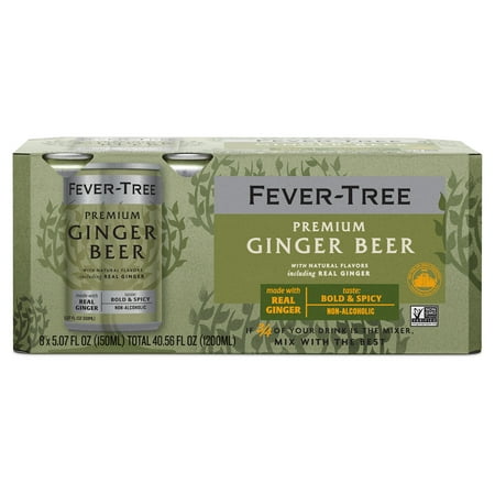 Fever-Tree Ginger Beer 150ml Cans; 8-pack