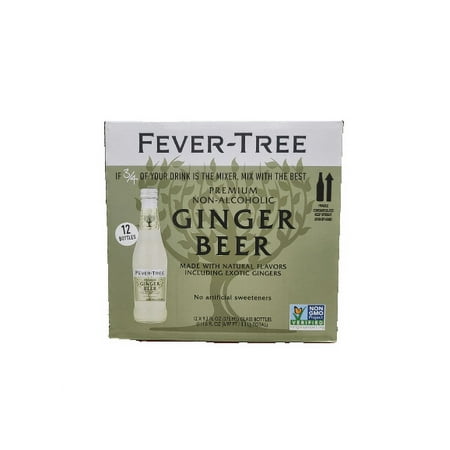 Fever Tree Ginger Beer 9.3 oz, Pack of 12 - Non-Alcoholic Mixer