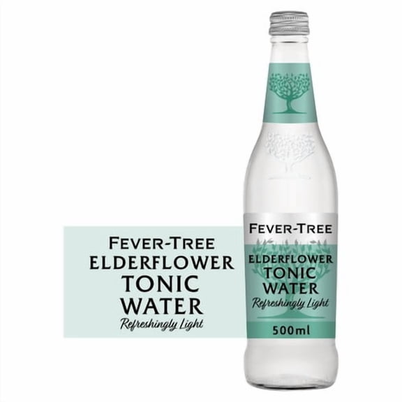 Fever-Tree Light Elderflower Tonic 500ml, British Import (Pack of 6)