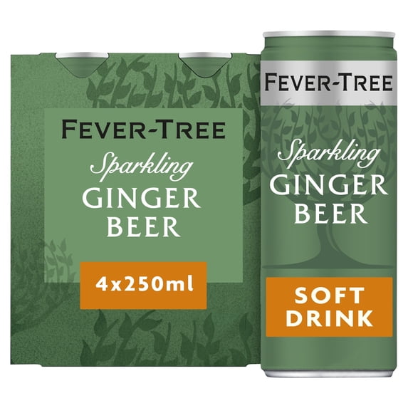 Fever-Tree Light Ginger Beer 4X250ml, Imported from Britain