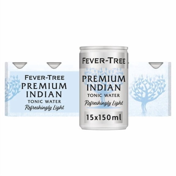 Fever-Tree Light Indian Tonic Water Cans 15 x 150ml, British Import (Pack of 2)