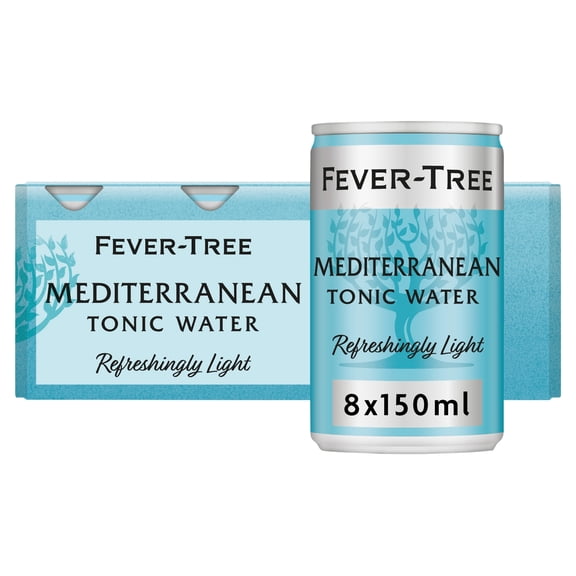 Fever Tree Light Mediterranean Tonic Water Cans 8X150ml, Imported from Britain