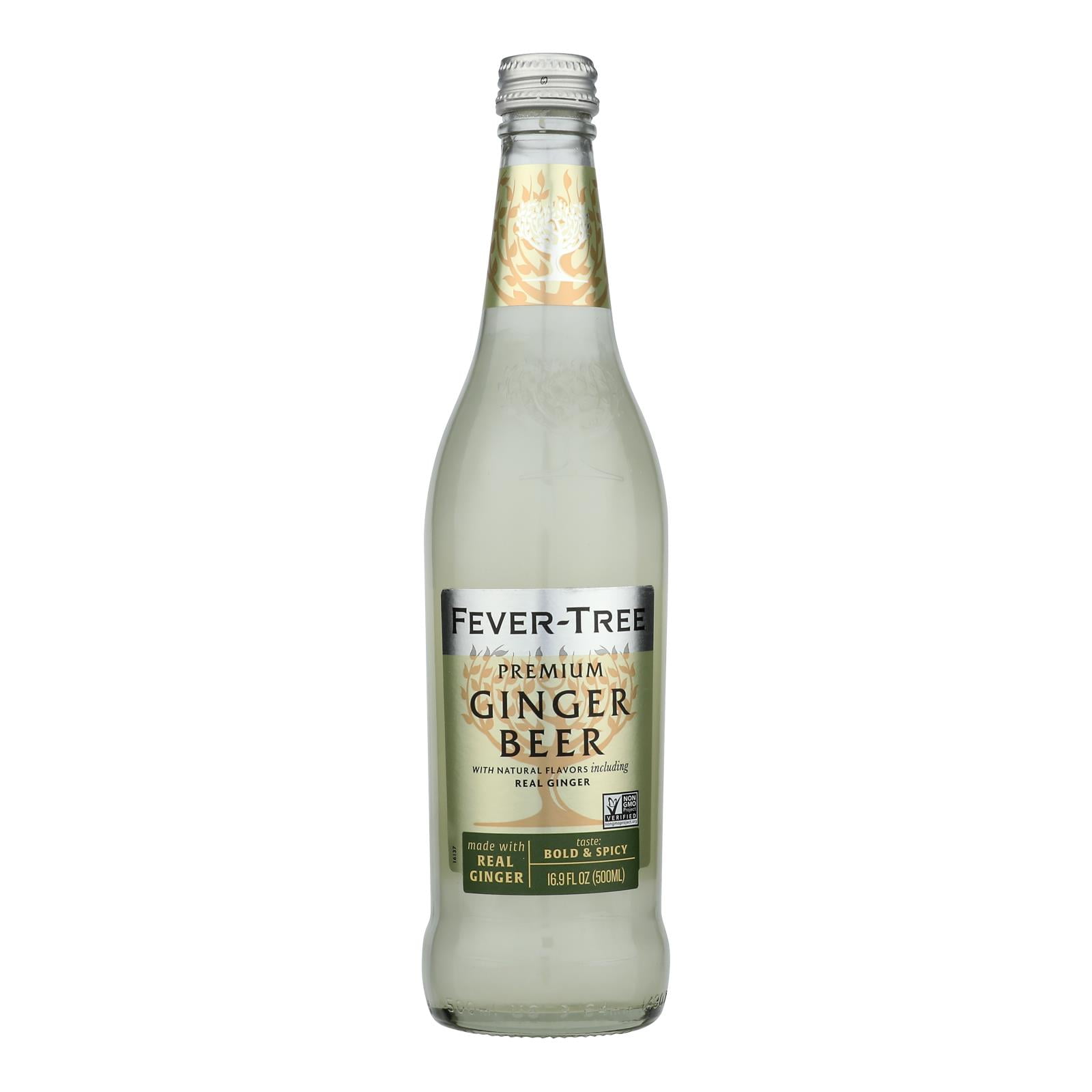 Fever-Tree Premium Ginger Beer - 8 x 16.9 Fl Oz Glass Bottles - Case