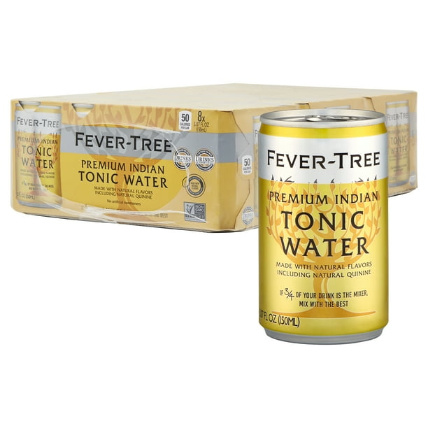FeverTree Premium Indian Tonic Cans, 5.07 Fl Oz (24 Pack)