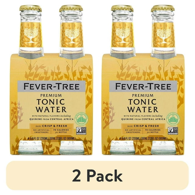 (2 pack) Fever Tree Premium Indian Tonic Water Bottles 4 pk/6.8 fl oz