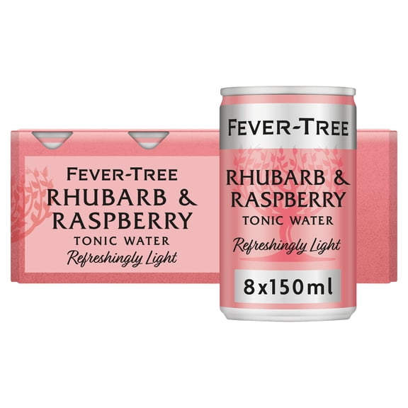 Fever Tree Rhubarb & Raspberry Tonic Water 8X150ml, Imported from Britain