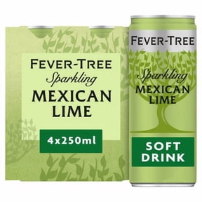 Fever-Tree Sparkling Mexican Lime 4 x 250ml, British Import (Pack of 2)