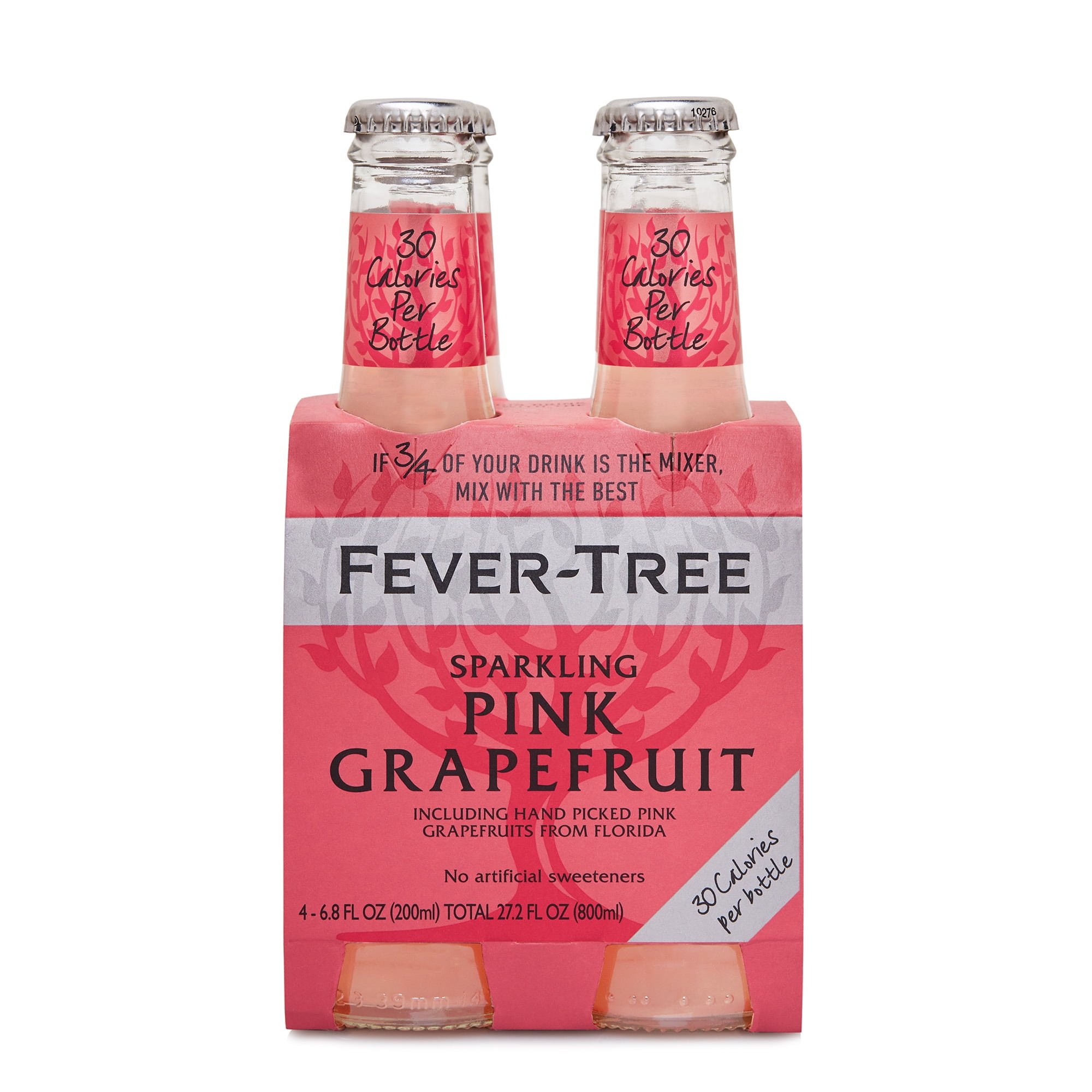 Fever-Tree Sparkling Pink Grapefruit Cocktail Mixers, 6.8 Fl Oz, 4 Count