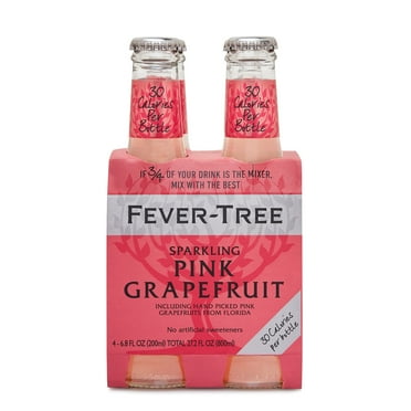 Fever-Tree Sparkling Pink Grapefruit Cocktail Mixers, 6.8 Fl Oz, 4 Count