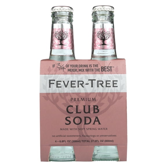 Fever-Tree - Spring Soda Water - Soda Water - Case of 6 - 6.8 FL oz.