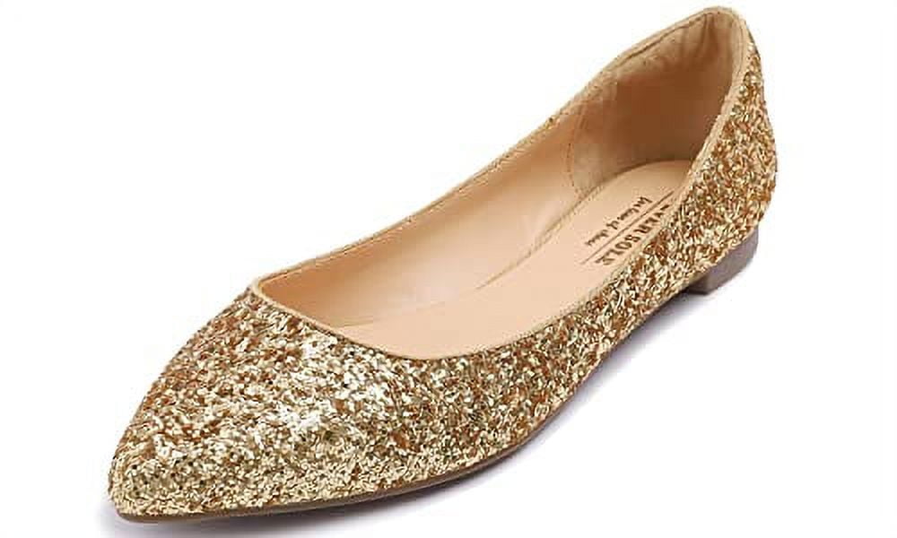 Gold pointed flats new arrivals