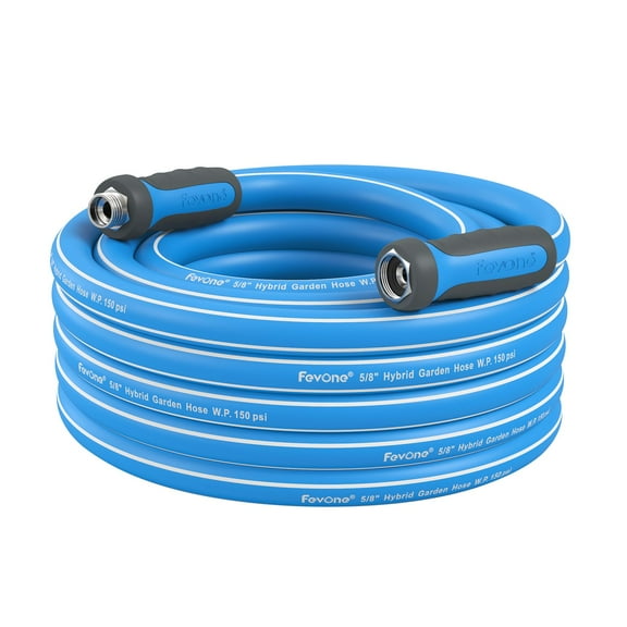 Fevone 35 ft Garden Hose, 2-Year Warranty Offered by Manufacturer, Kink Resistant, Heavy Duty Water Hose, Solid Aluminum Fittings, 3/4 " GHT, 5/8" ID, 600 Psi (GH7)