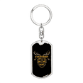 thumbnail image 1 of Few Are Willing To Hunt Stainless Steel or 18k Gold Premium Swivel Dog Tag Keychain, 1 of 10