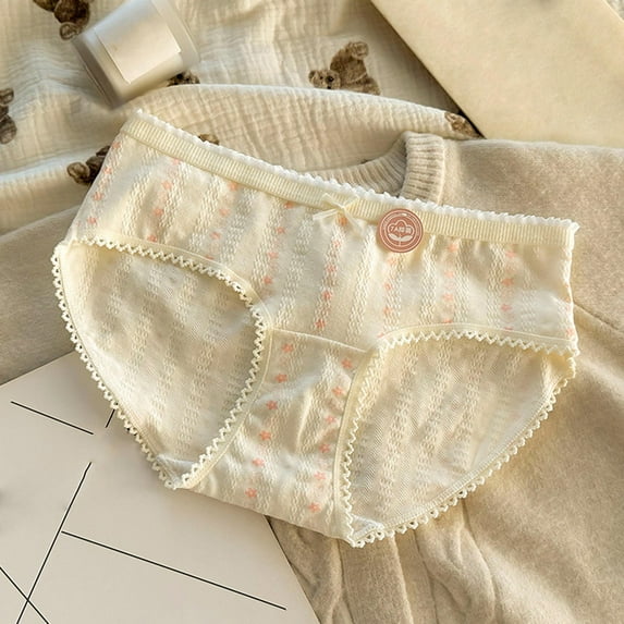 Fewfanhhot Cotton Underwear for Women Cute Solid Color Soft and Comfort Breathable Hipster Briefs