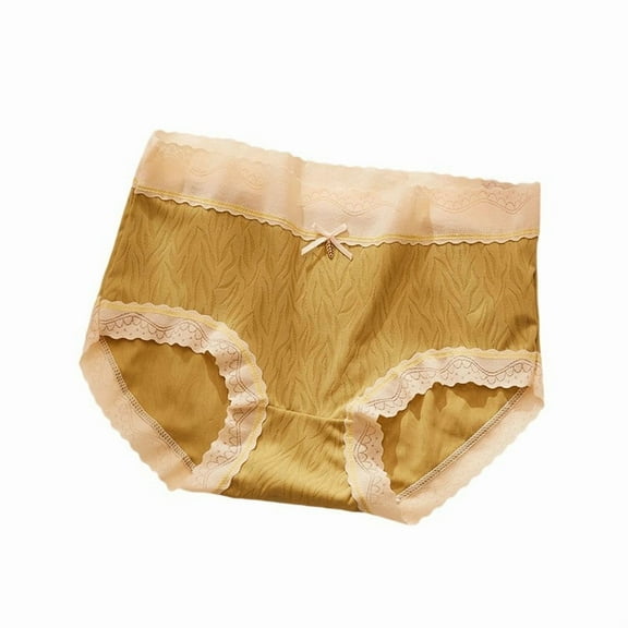 Fewfanhhot Women's Briefs Underwear Cotton High Waist Tummy Control Panties Ladies Panty Multipack