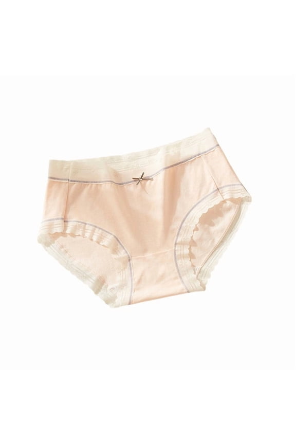 Fewfanhhot Women's Full Coverage Cotton Underwear - High Waist Tummy Shaping Comfy 1-Pack Daily Wear