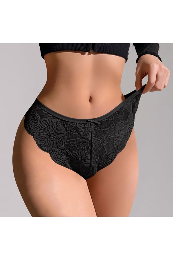 Fewfanhhot Women's Lace Abdomen Low-Rise Lifting Underwear - Comfortable EveryDay Solid Color Plus Size Briefs for All Seasons Daily Wear