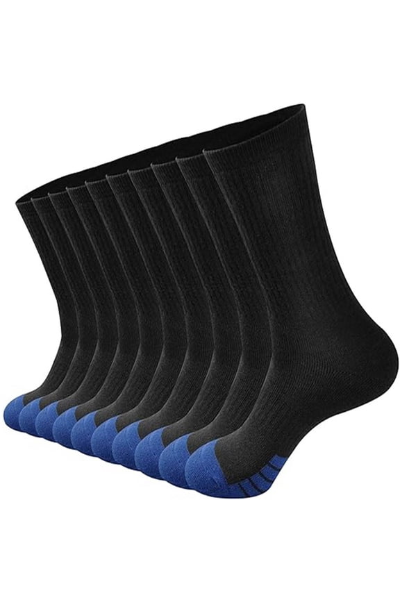 Fewfanhot 10PC Male Socks Refreshing Mid-Calf Men's Solid Color Sweat-absorbing Socks-Ventilated, Odor-Resistant, and Designed for Year-Round Comfort Best Gift for Adults S-M