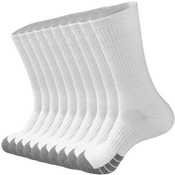 Fewfanhot 10PC Male Socks Refreshing Mid-Calf Men's Solid Color Sweat-absorbing Socks-Ventilated, Odor-Resistant, and Designed for Year-Round Comfort Best Gift for Adults