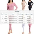 thumbnail image 1 of Fewfanhot 2 Piece Sets for Women Silk Long Underwear Long Thermal Underwear Sets Cold Weather Base Layer, 1 of 6