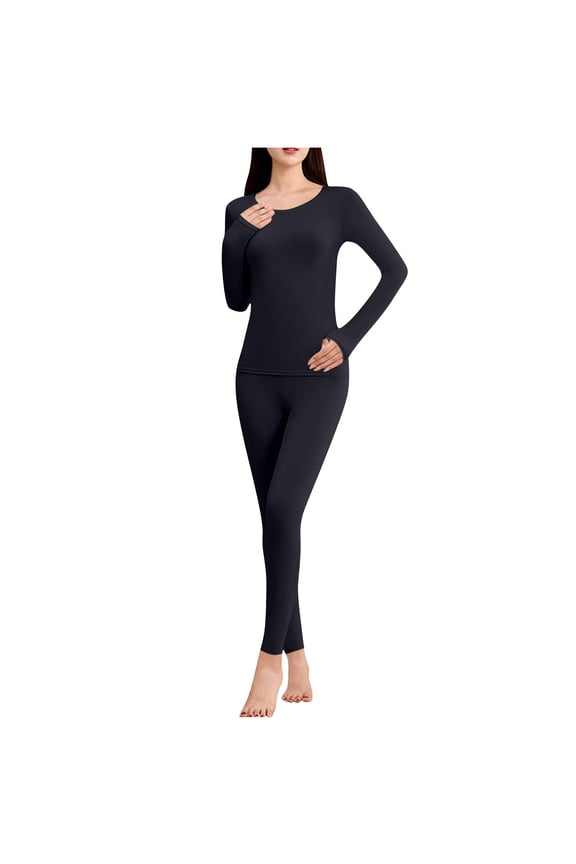 2 Piece Sets for Women Silk Long Underwear Long Thermal Underwear Sets Cold Weather Base Layer