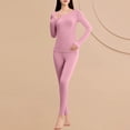 thumbnail image 1 of Fewfanhot 2 Piece Sets for Women Silk Long Underwear Long Thermal Underwear Sets Cold Weather Base Layer, 1 of 6
