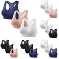 thumbnail image 1 of Fewfanhot 3-Pack Zip-Front Racerback Sports Bras for Women Breathable Mesh Back Supportive Workout Tops, Comfortable Athletic Bras for Gym Yoga Running, 1 of 10